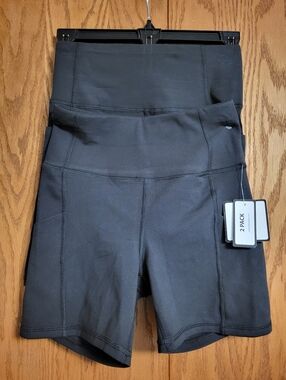 NWT Laundry by Shelli Segal 2 Pack Black Bike Shorts Size Small
